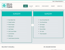 Tablet Screenshot of healwellplasticsurgery.com